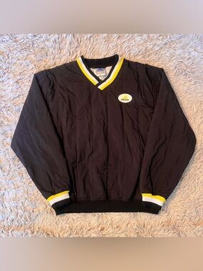 Adidas Mens Vintage Lined Windbreaker Jacket 90s Pullover Black Jacket Small